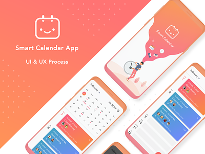 Smart Calendar App UI & UX process adobe xd calendar calendar app ingeniouspixel interaction interaction design smart calendar ui process ux process