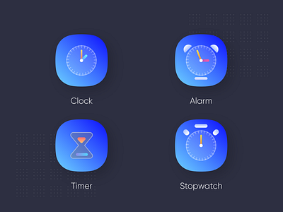 Clock app icons 2nd