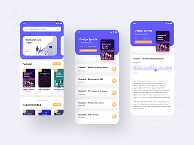 Audio Book App UI screen