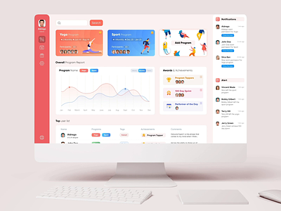 Program and task management dashboard Interaction adobe xd dashboad dashboard components dashboard design dashboard ui flat design illustration ingeniouspixel interaction interaction design minimal mirco interaction task task management ui ui components ux