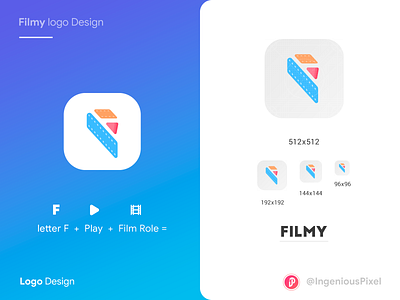 App icon 4 app icon app logo branding film icon icon app icon design illustration ingeniouspixel interaction interaction design logo logodesign movie movie app play player playoff