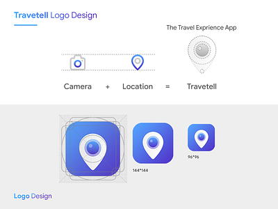Travetell logo design app app logo branding icon illustration ingeniouspixel interaction location location app logo travel typography
