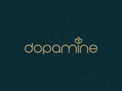 Dopamine Typography Logo beauty boutique feminine flower happiness happy identity leaf logo logodesign logotype minimal spa typography