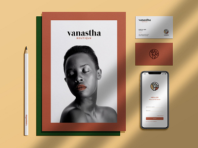 Vanastha - Brand Presentation animal logo beauty branding cosmetics deer identity leaf logo logomark nature plant typeface