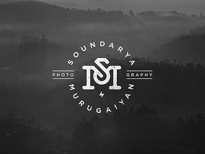 Soundarya Murugaiyan Logo branding camera flash symbol logo photography sm stamp logo typography vintage