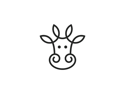 Dairy Splash animal branding cow dairy icon logo logo mark milk minimal monogram vector