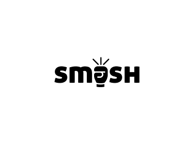 Smash Logo clever logo identity logo mark minimal smash symbol typography