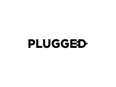 Plugged Logo clever logo electric identity logo mark negative space plugged symbol typography