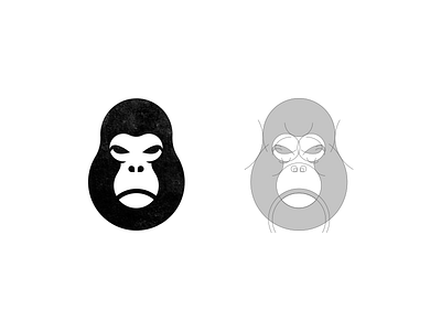 Gorrilla Logo animal logo black and white face gorilla identity logo logo construction mark symbol