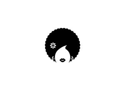 African Lady african lady character face face logo hair identity logo mark minimal