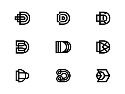 D Monogram Explorations. alphabet d logo d monogram identity letter letter d logo mark monogram