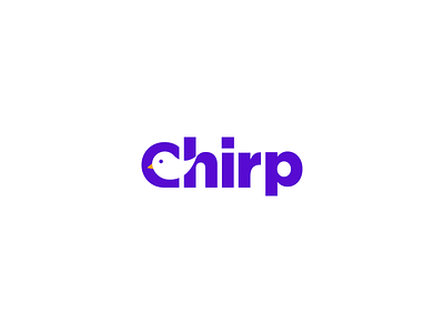Chirp Logo bird chirp clever logo identity logo mark negative space typography