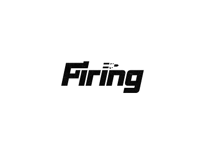 Firing Logo bullet clever logo firing logo gun shot typography