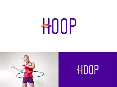Hoop Logo circle clever logo colorful hoop logo ring typography