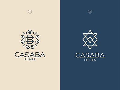 Casaba Filmes Logo Options abstract films identity logo mark triangle wedding