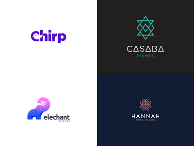 Top 4 Shots of 2018 animal animal logo bird bird logo cleverlogo colorful elephant geometric h logo minimal typography