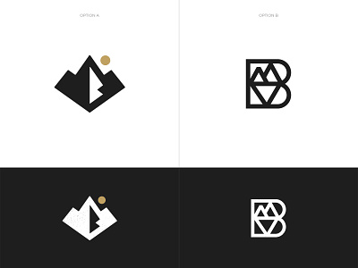 B + Mountain Logo adventure alphabet b glacier hill identity logo minimal monogram mountain skiing snow sports sun tour