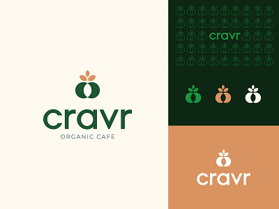 Cravr Logo cafe crave fruit green logo nature organic organics plant seed tree vegetable