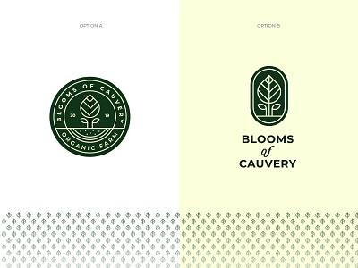 Blooms Of Cauvery Logo Options agriculture bloom branding farm green identity logo nature organic organics plant tree