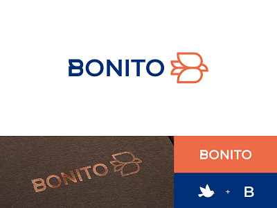 Bonito Logo b beautiful bird bird icon bird logo fly identity logo logomark mark monogram typography wings