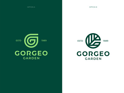 Gorgeo Garden Logo Explorations branding g logo g monogram garden green identity leaf leaves logo logo mark logotype monogram nature