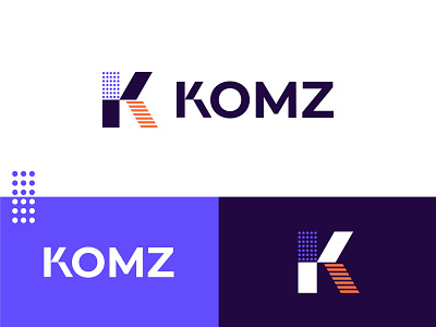 Komz Logo architecture branding construction dot exterior identity interior k logo monogram rectangle typography