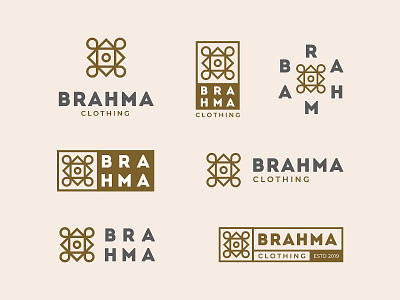 Brahma Logo Explorations apparel branding clothing exploration fashion geomtric identity logo logo explorations logodesign logotype rangoli