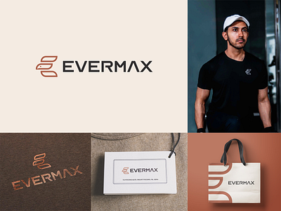 Evermax Logo apparel bird branding clothing fly identity logo logomark monogram typeface wings