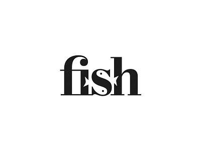 Fish Wordmark clever clever logo fish identity logo logomark mark negative space symbol typeface typography wordmark