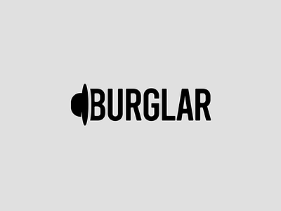 Burglar Wordmark burglar burglary clever logo hat identity logo logomark mask robber theft theif typeface typography wordmark