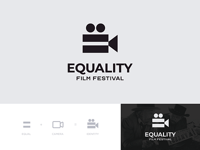 Equality Film Festival Logo branding camera cinema equal festival film identity logo logodesign logomark logotype movie typeface