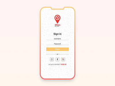 Sign In for an upcoming App sign in sign in form sign in page signin ui ux ui app ui deisgn uidesigner