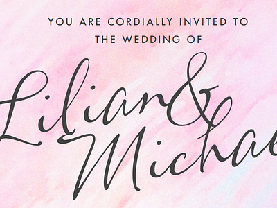 Watercolour Wedding Invite