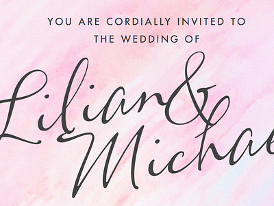 Watercolour Wedding Invite