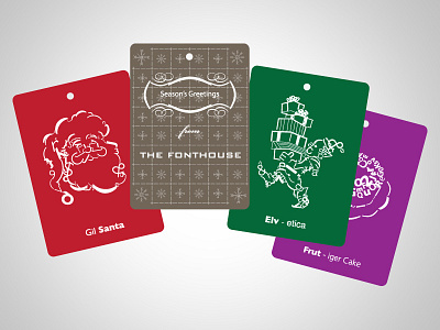 Holiday Fonthangers branding cards illustration typography