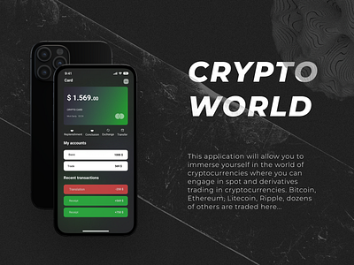 Crypto World App bank bitcoin branding crypto design figma graphic design money ui