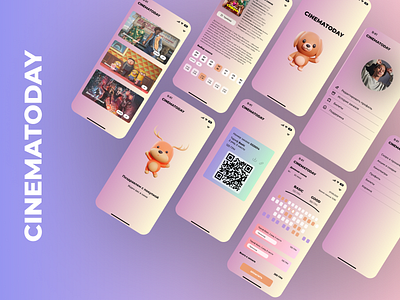 Cinematoday Web.Site for Mobile branding cinema design figma graphic design illustration mobile ui