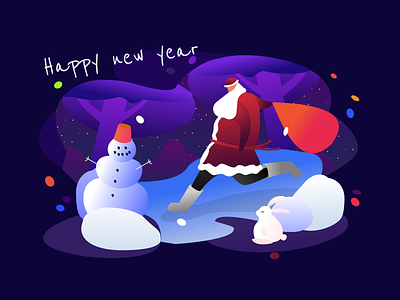 New Year card card design gradient illustration new year