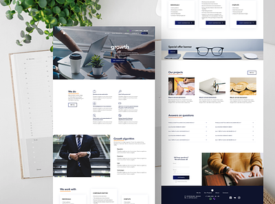 Main page for consulting agency agency consulting design main page minimalism site ui ui ux ux webdesign