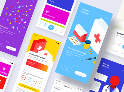 Yandex Medicine delivery app app delivery delivery app drugs illustration medicine minimalism mobile mobile app ui ui ux ui ux design ux yandex