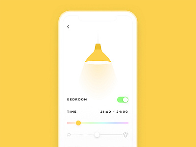 Settings app daily ui lamp settings yellow