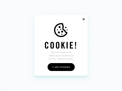 Pop-Up / Overlay 016 button card color cookie daily ui dialog illustration ios ui ux