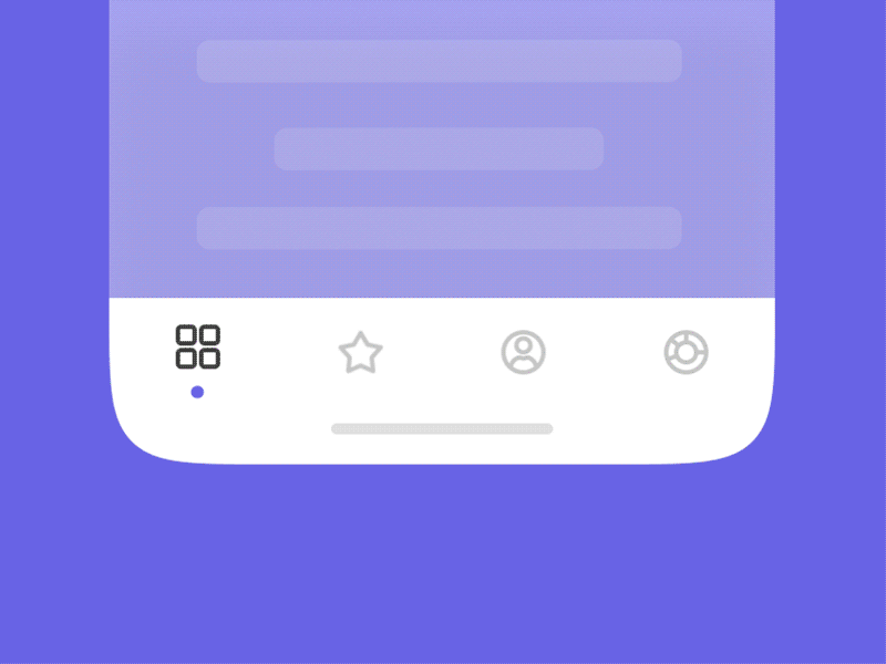 Tab bar animation app cute icon iphone tab tabbar tabs ui uiux