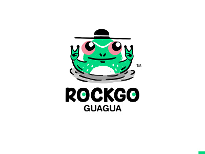 cartoon logo 
frog