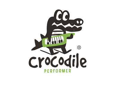 cartoon logo crocodile branding design icon illustration ip logo vector 动物 卡通