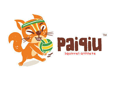cartoon logo squirrel branding design icon illustration ip logo vector 动物 卡通