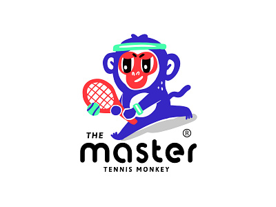 cartoon logo monkey branding design icon illustration ip logo vector 动物 卡通