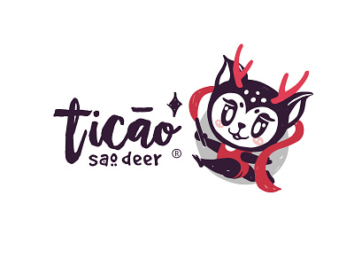 cartoon logo deer branding design icon illustration ip logo vector 动物 卡通