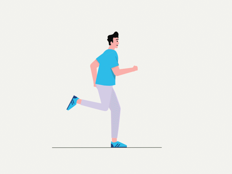 Run cycle 2d after effects animation character character animation design gif illustration loop vector