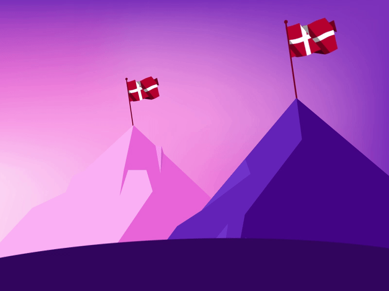 Denmark flag after effects animation design flag illustration loop motiongraphics